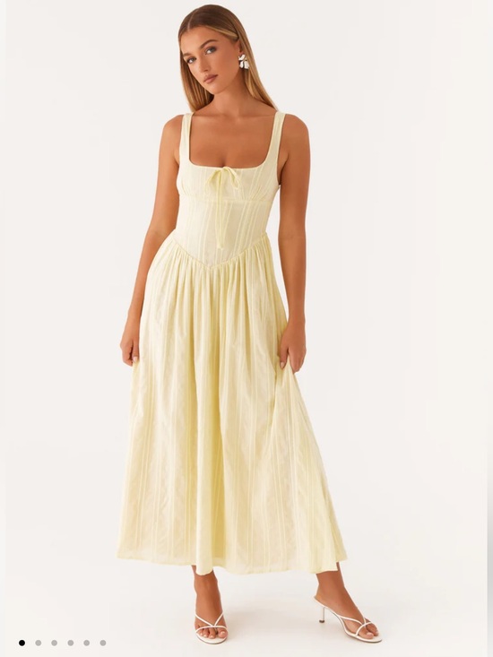 Peppermayo Dresses & Skirts - Peppermayo butter yellow Pascuelle Midi Dress